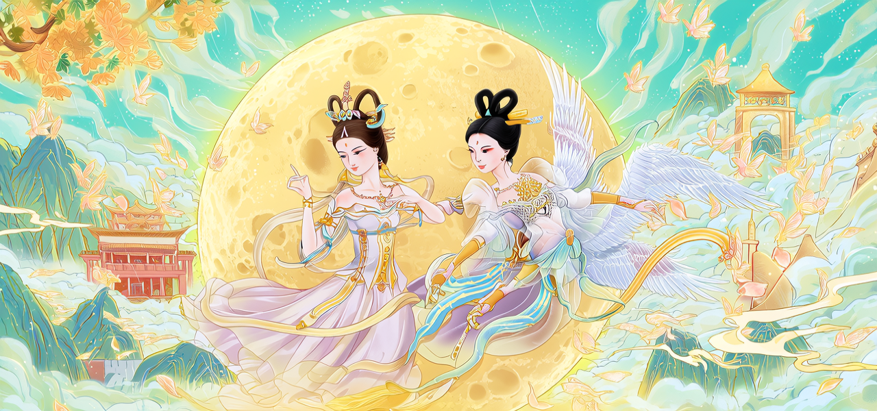 古典绘画，工笔画，嫦娥奔月，刘亦菲，仙女形象，广寒宫，高清，工笔画风格，精细，柔和月光，丝绸般顺滑